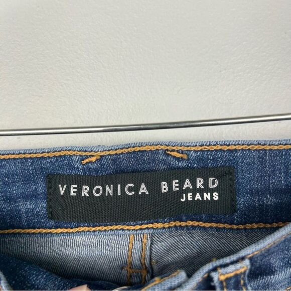 VERONICA BEARD Debbie High-Rise Skinny Jeans Button Fly Lava Stone Dark Wash 24 - Picture 4 of 16
